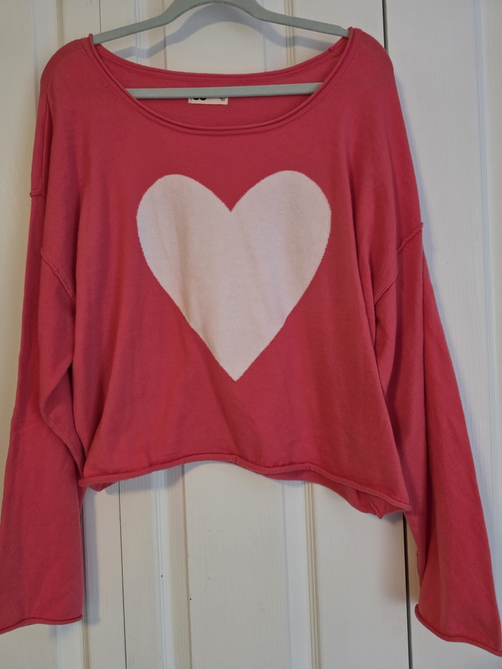 SO Pink Knit Top with Tag Detail